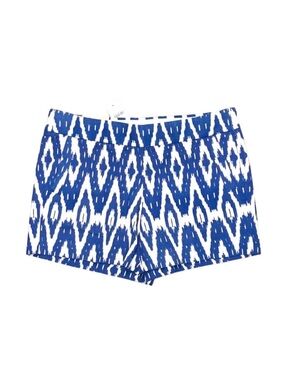 NWT J. Crew City Fit Chino Side Zip Shorts 10 Blue Cream Pattern
